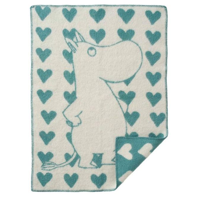 Hovedbilde Klippan - Moomin Heart ullpledd barn - Blue