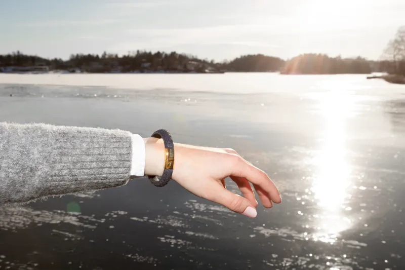 Studio EBN - Round Bracelet Gold - Arctic Blue