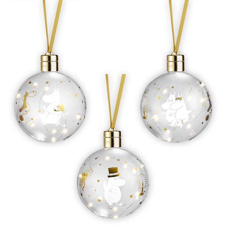 Moomin by Muurla - Dekorasjonskuler 3-pk - Sparkling stars
