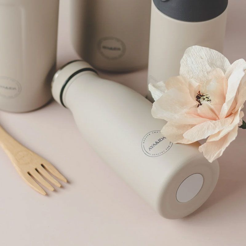 AYA&IDA - Drinking Bottle 350 ml - Cream Beige