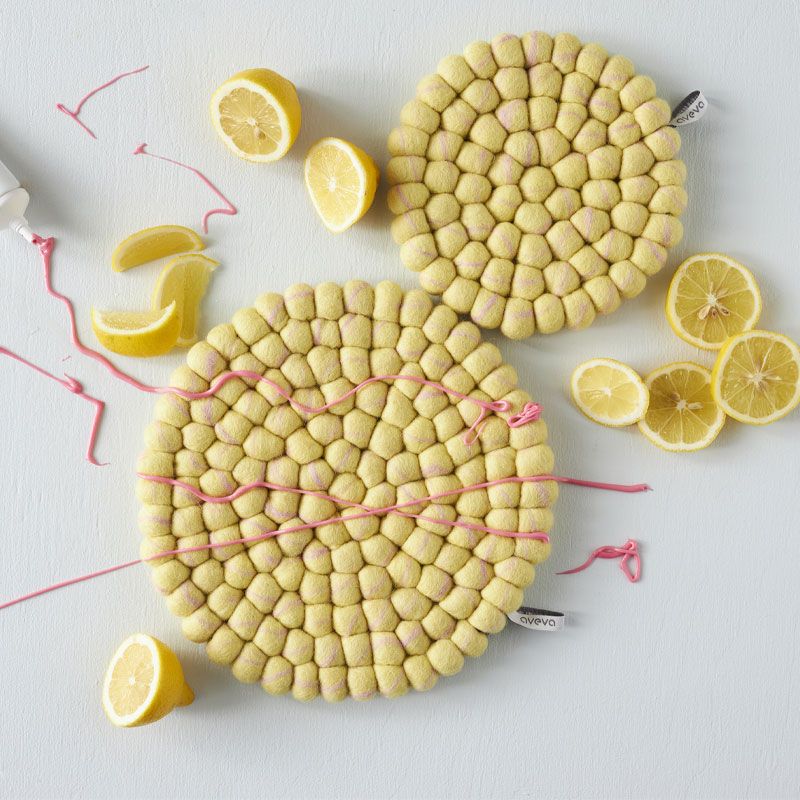 Aveva - Gryteunderlag rund - Marble Lemon
