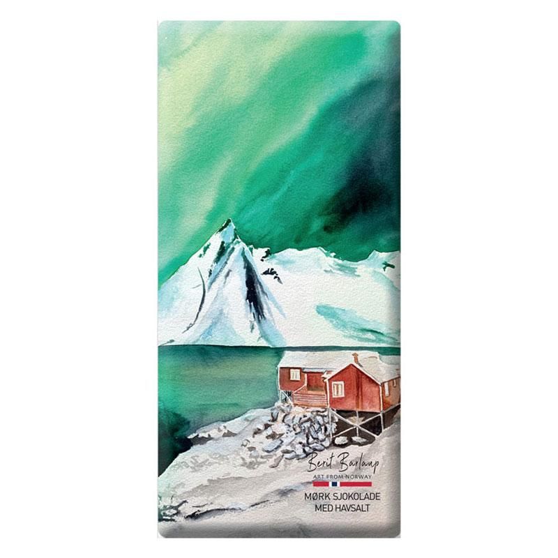 Berit Barlaup - Mørk sjokolade med havsalt - Lofoten nordlys