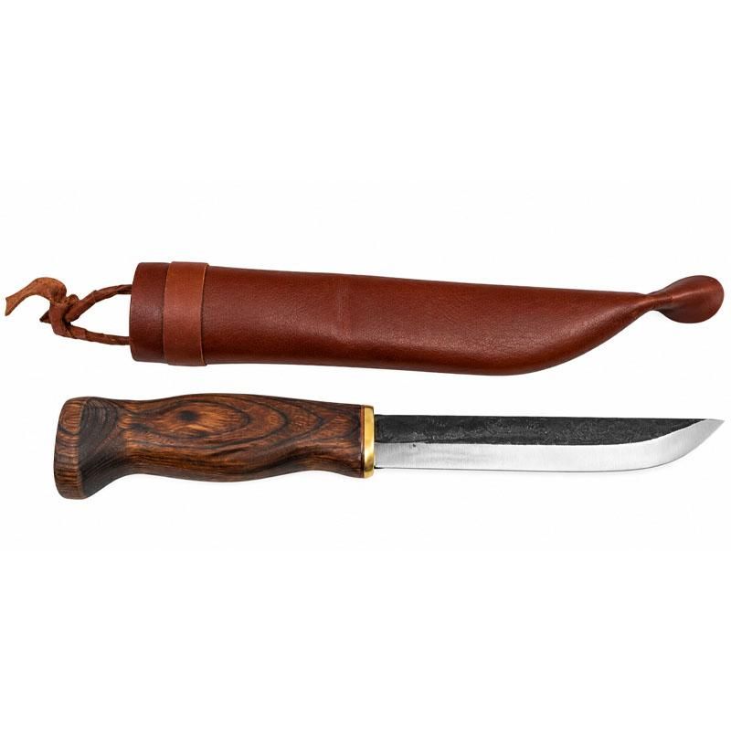 Wood Jewel - Kniv i masurbjørk brun 14.5 cm