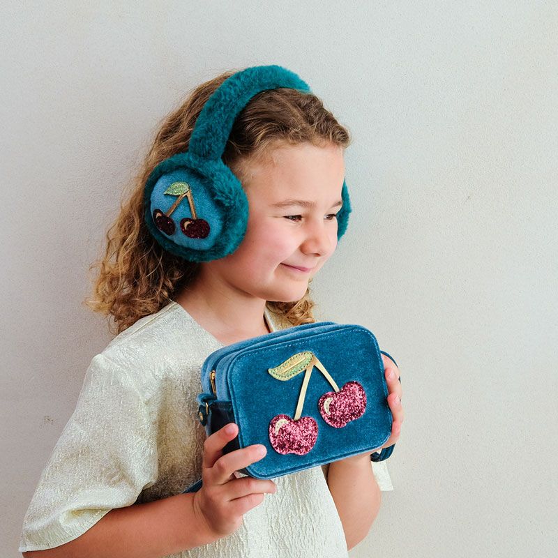 Mimi & Lula - Earmuffs - Teal Cherries