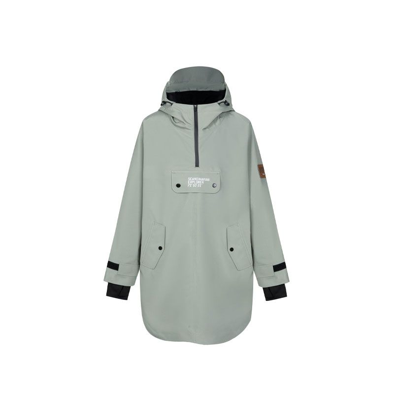 Scand. Ex. - Regnponcho barn - Støvgrønn