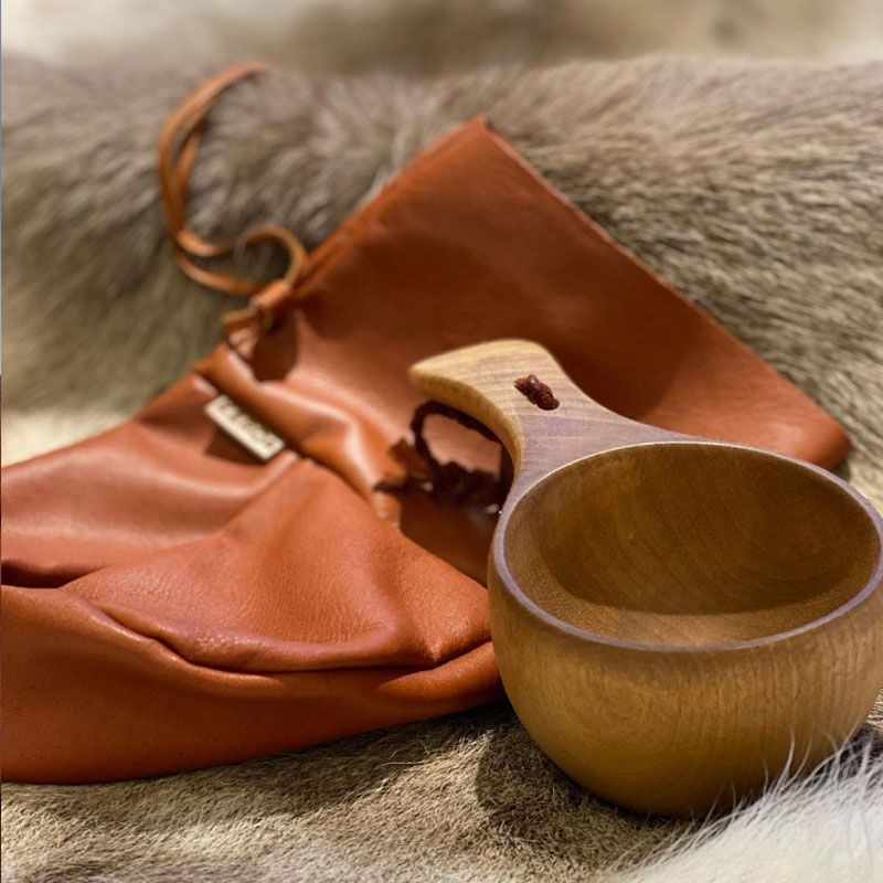 Kero - Kaffepose reinskinn 0,6 L - Lys brun