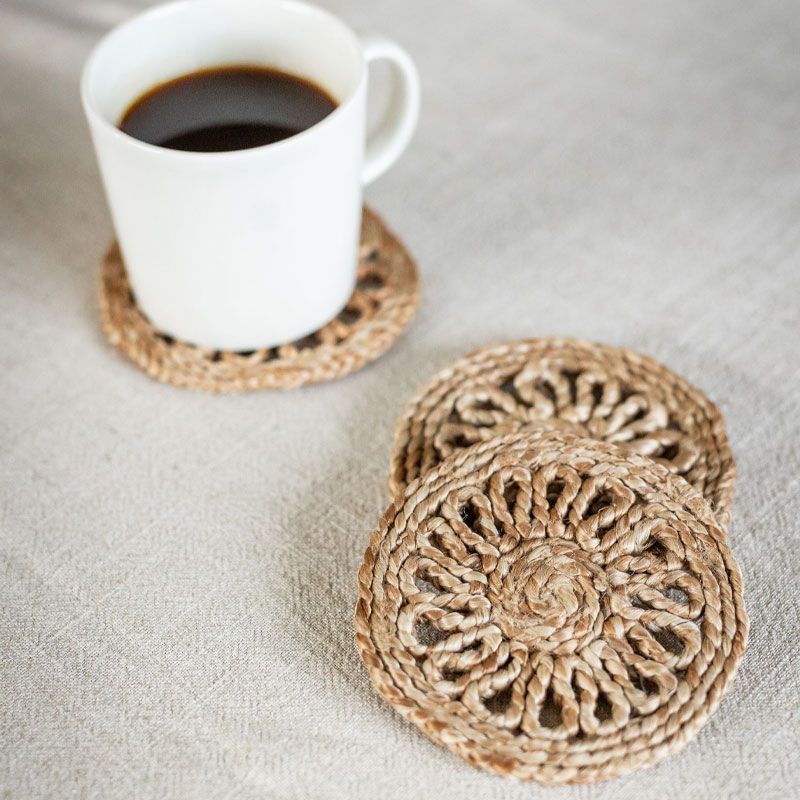 Others - Glassbrikker i jute 2-pk