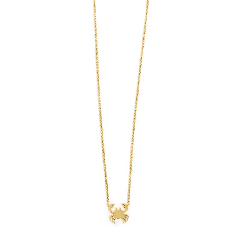 A&C - Kort kjede Zodiacs - Krepsen - Steel 14K