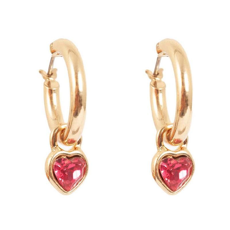 A&C - Funky Hearts hoops med hjerte fuksia