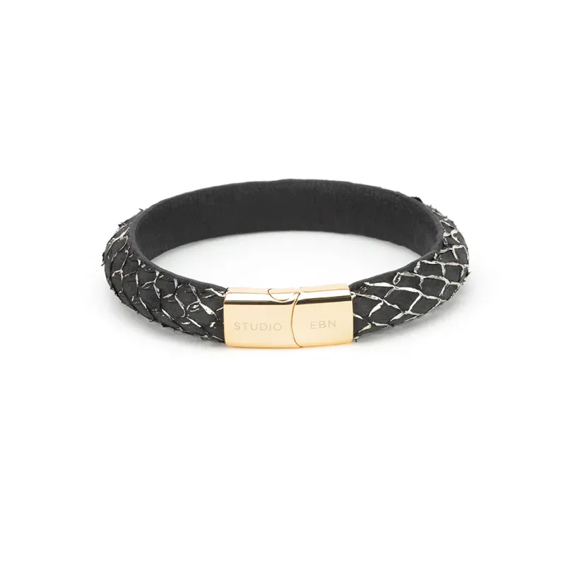 Studio EBN - Round Bracelet Gold - Black Metallic