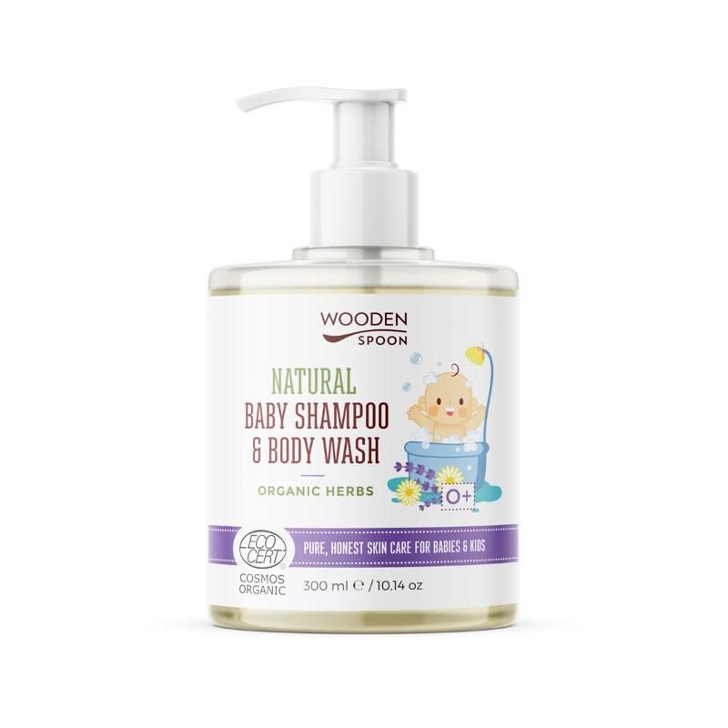 Wooden Spoon - Baby Shampoo & Body Wash 300 ml - Organic Herbs
