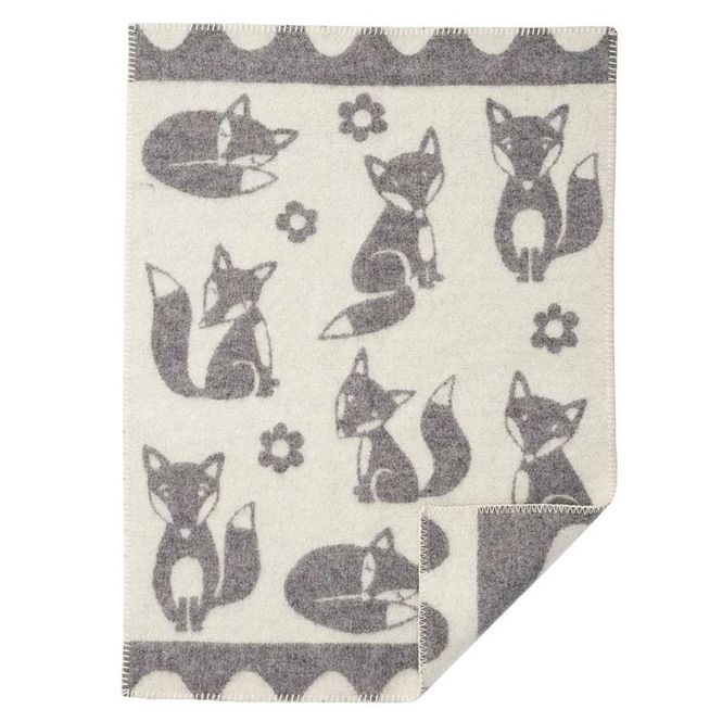 Hovedbilde Klippan - Fox ullpledd barn - Grey