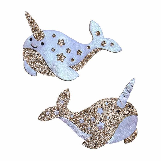 Hovedbilde Mimi & Lula - 2 Hårspenner - Magical Narwhal