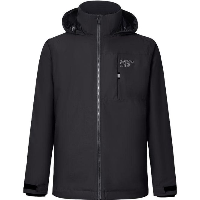 Hovedbilde Scand. Ex. - Vattert regnjakke unisex - Sort